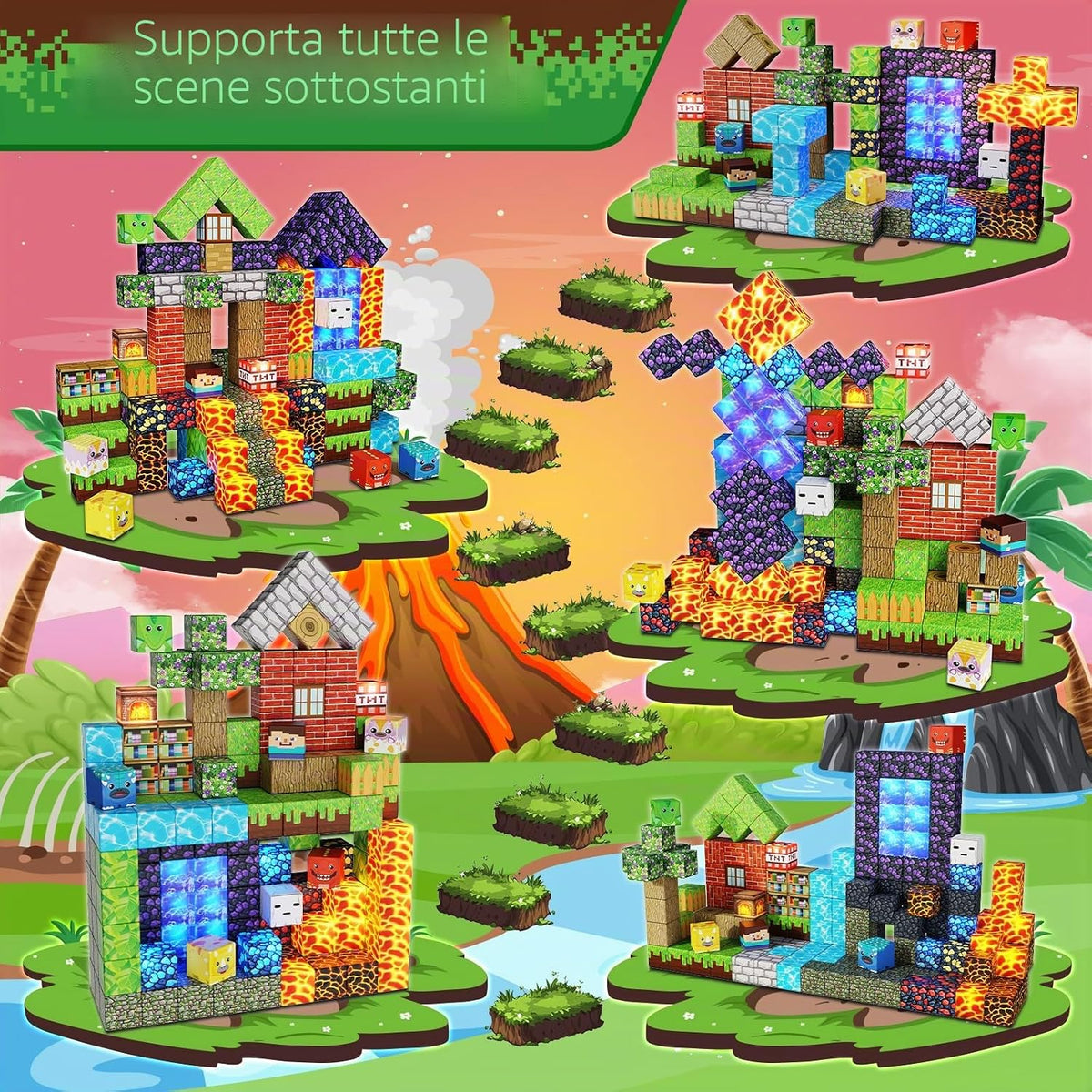 Giochi Geniali™ Blocchi Magnetici – Riducono gli Schermi e Sviluppano la Creatività nei Bambini