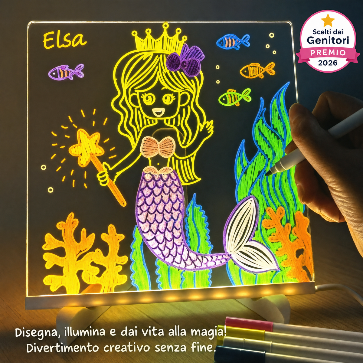 LumiBoard™ Lavagna LED da Disegno – Aumenta la Concentrazione e Sviluppa la Creatività nei Bambini