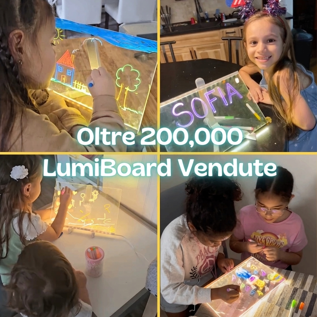 LumiBoard™ Lavagna LED da Disegno – Aumenta la Concentrazione e Sviluppa la Creatività nei Bambini