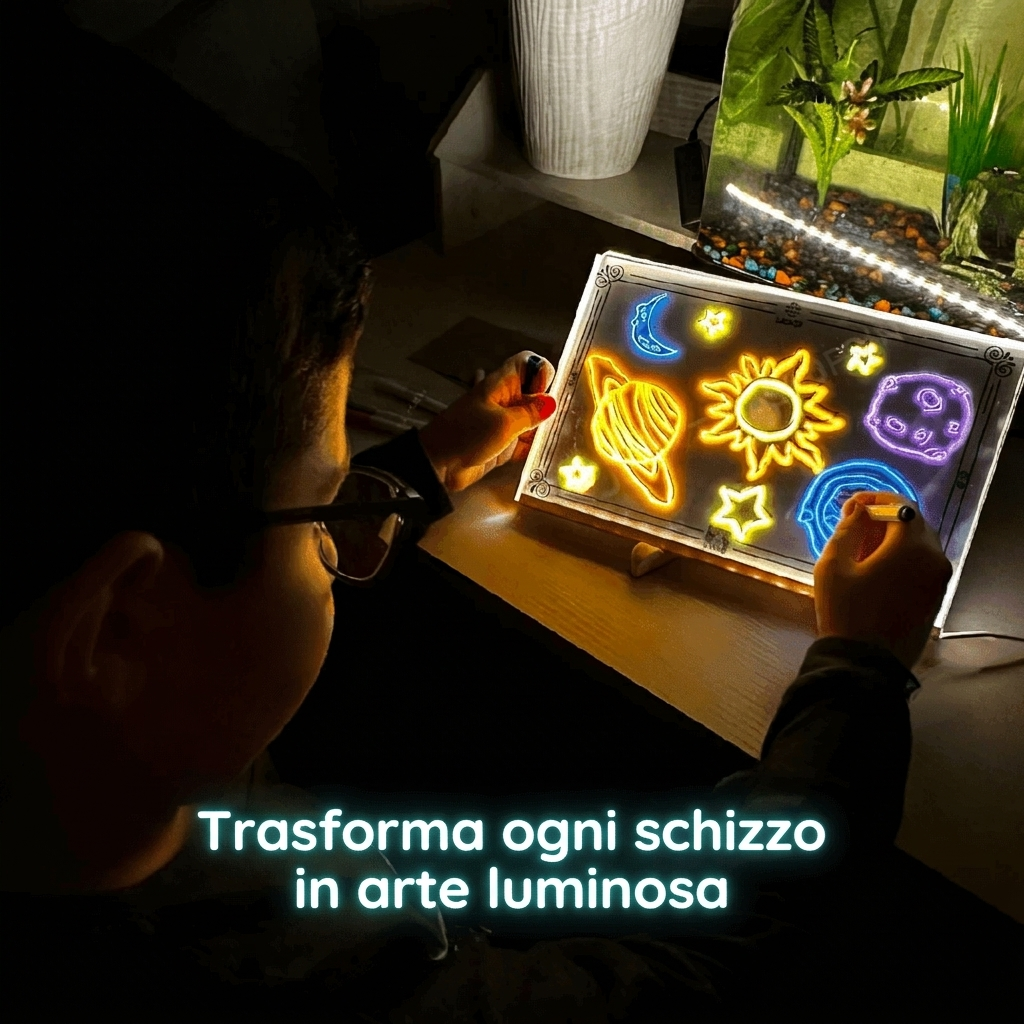 LumiBoard™ Lavagna LED da Disegno – Aumenta la Concentrazione e Sviluppa la Creatività nei Bambini