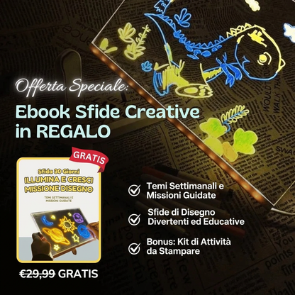 LumiBoard™ Lavagna LED da Disegno – Aumenta la Concentrazione e Sviluppa la Creatività nei Bambini
